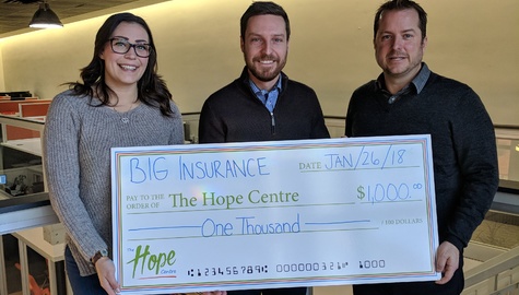 BIG Insurance is Proud to Support the Welland Hope Centre