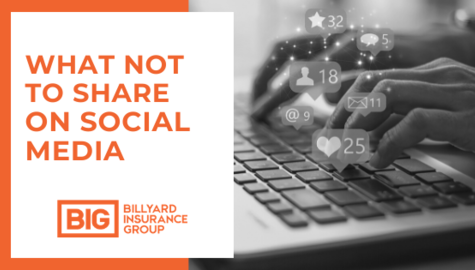 What Not To Share On Social Media | Billyard Insurance Group | Laptop with Social Notifications