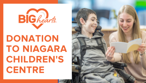 children with disability | BIG Hearts donates $2,500 to Niagara children's centre | BIG Hearts 