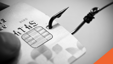 phishing scams the best ways to protect yourself | credit card with fishing hook in it symbolizing theft of credit card information | Billyard Insurance Group Blog