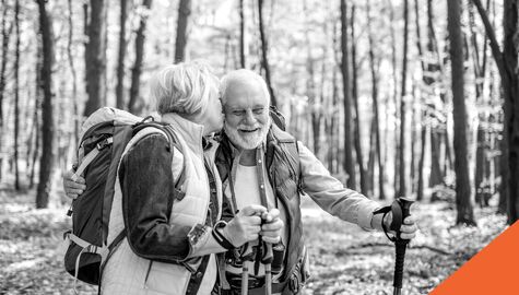 ederly couple on a hike