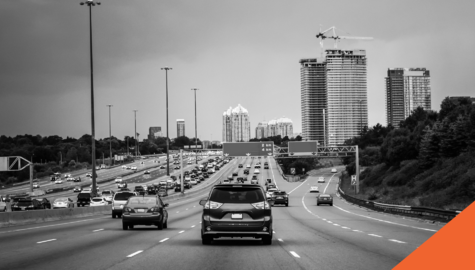 cars driving on highway