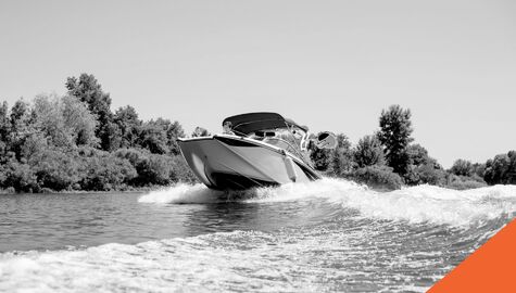 boat cruising through the water