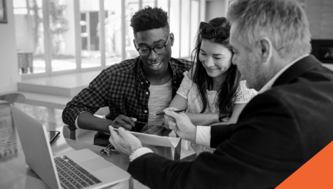 new home buyers working with a mortgage broker