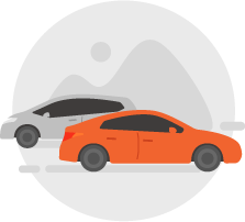 graphic of an orange auto
