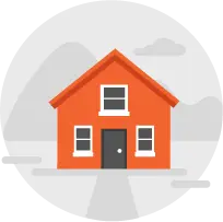 graphic of an orange home